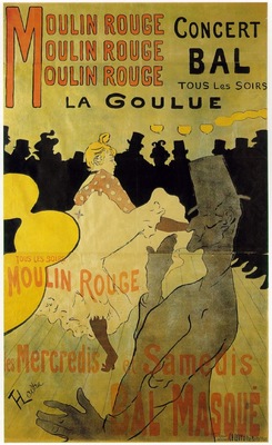 Toulouse Lautrec Moulin Rouge La Goulue, lithografie, 1891,