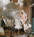 Troost Cornelis Harlequin Magican And Barber Deceived R