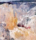 twachtman canyon in the yellowstone c1895