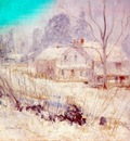 twachtman country house in winter cos cob c1901