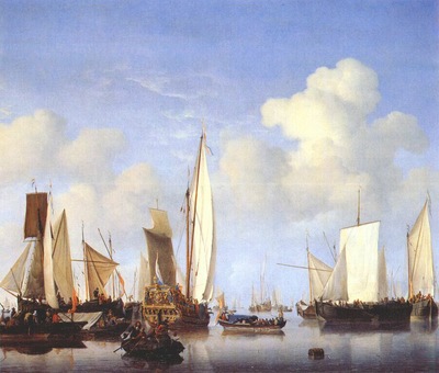 velde the younger a states yacht and other ships c1658