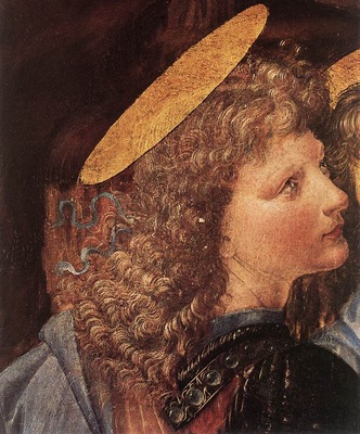 Verrocchio The Baptism of Christ detail1