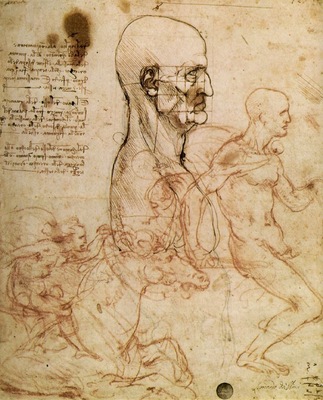 sketches for the battle of anghiari 1504