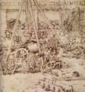 drawing depicting the casting of giant cannon 1503