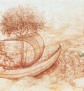 Leonardo da Vinci Allegory with wolf and eagle