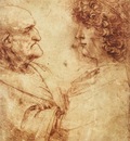Leonardo da Vinci Heads of an old man and a youth