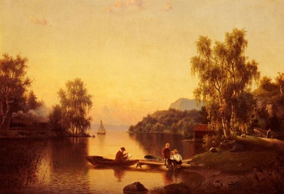Wahlquist Ehrnfried Sketching On The Lake