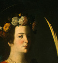 Zurbaran Saint Lucy, detlalj 2, c  1625 1630, NG Washington
