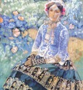 borisov musatov lady in blue dress