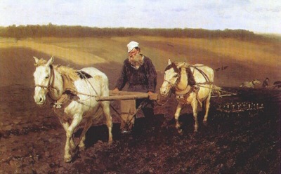 repin a ploughman leo tolstoy ploughing