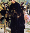 Repin Ilya Lady leaning against a chair Sun