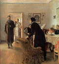 repin they did not expect him 1884