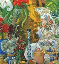 golovin still life with flowers and china