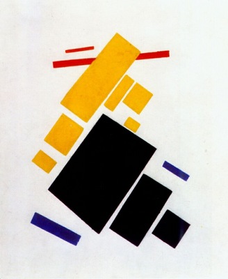 malevich airplane flying suprematist painting