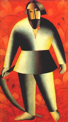 malevich reaper on red background 1912