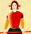 malevich girl with red pole 1932