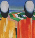 malevich two peasants 1928