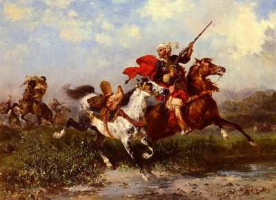 Washington Georges Combats De Cavaliers Arabes