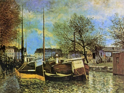 Barges on the Saint Martin Canal