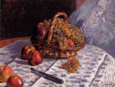 Still Life   Apples and Grapes
