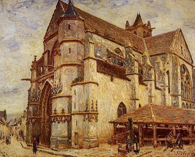 The Church at Moret Icy Weather