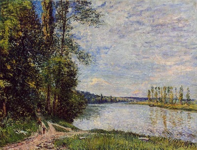 The Path from Veneux to Thomery along the Water Evening