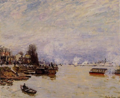 The Seine View from the Quay de Pont du Jour