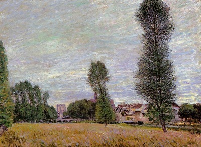 The Village of Moret Seen from the Fields