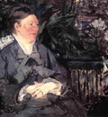 madame manet in the conservatory