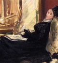 young woman with book