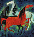 three noble horses
