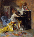 woman at a piano 1871