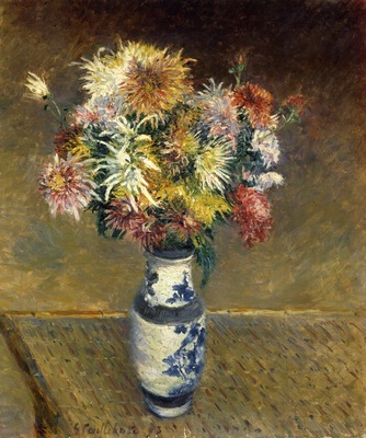 chrysanthemums in a vase