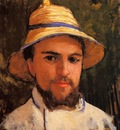 Self Portrait  fragment  also known as Self Portrait Wearing a Summer Hat