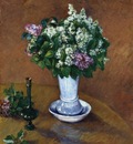 still life with a vase of lilacs
