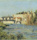 village in sun on the river