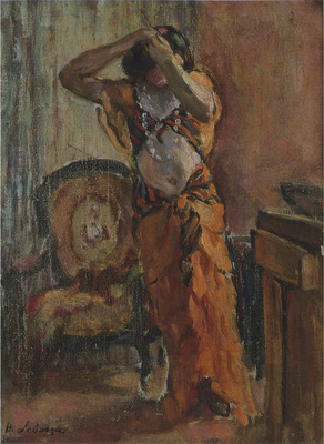A Woman Dressing