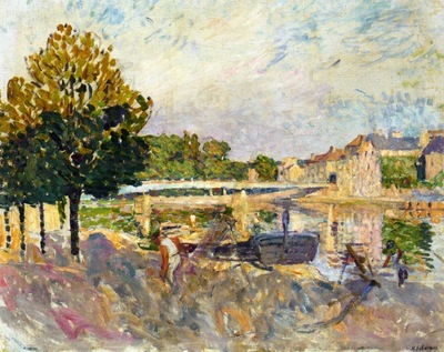 workers on the banks of the marne