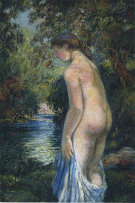 young bather by the river