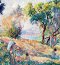 girls in a landscape near st  tropez 1906