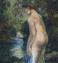 young bather by the river