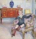 young boy in an interior