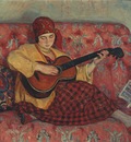 young girl with guitar