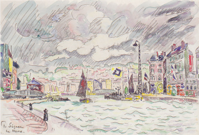 le havre mit regenwolken