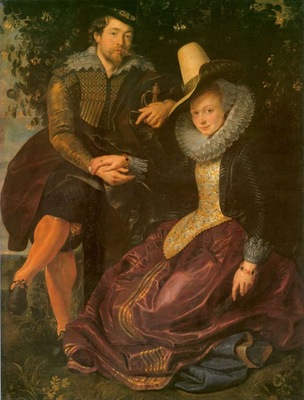 artist and his first wife isabella brant in the honeysuckle bower  1609
