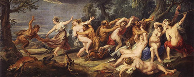 fauns surprised diana and her nymphs 1638