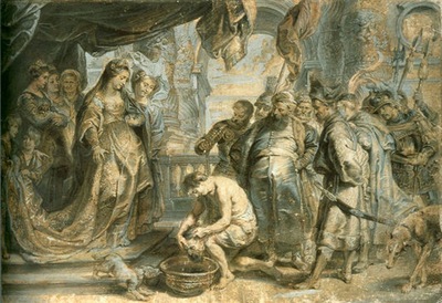queen tomyris with the head of cyrus