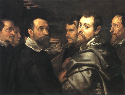 Self Portrait in a Circle of Friends from Mantua