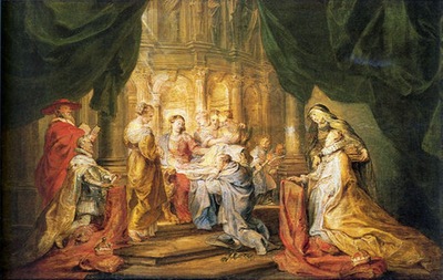 st ildefonso receiving a priest cloak 1630