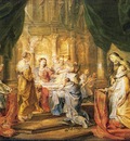 st ildefonso receiving a priest cloak 1630